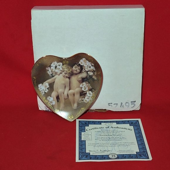 Vintage Bradford Exchange Enchanting Dreams Heart Decorative Plate No 073A 1997 - Picture 6 of 15